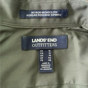 Lands End women’s grey button down